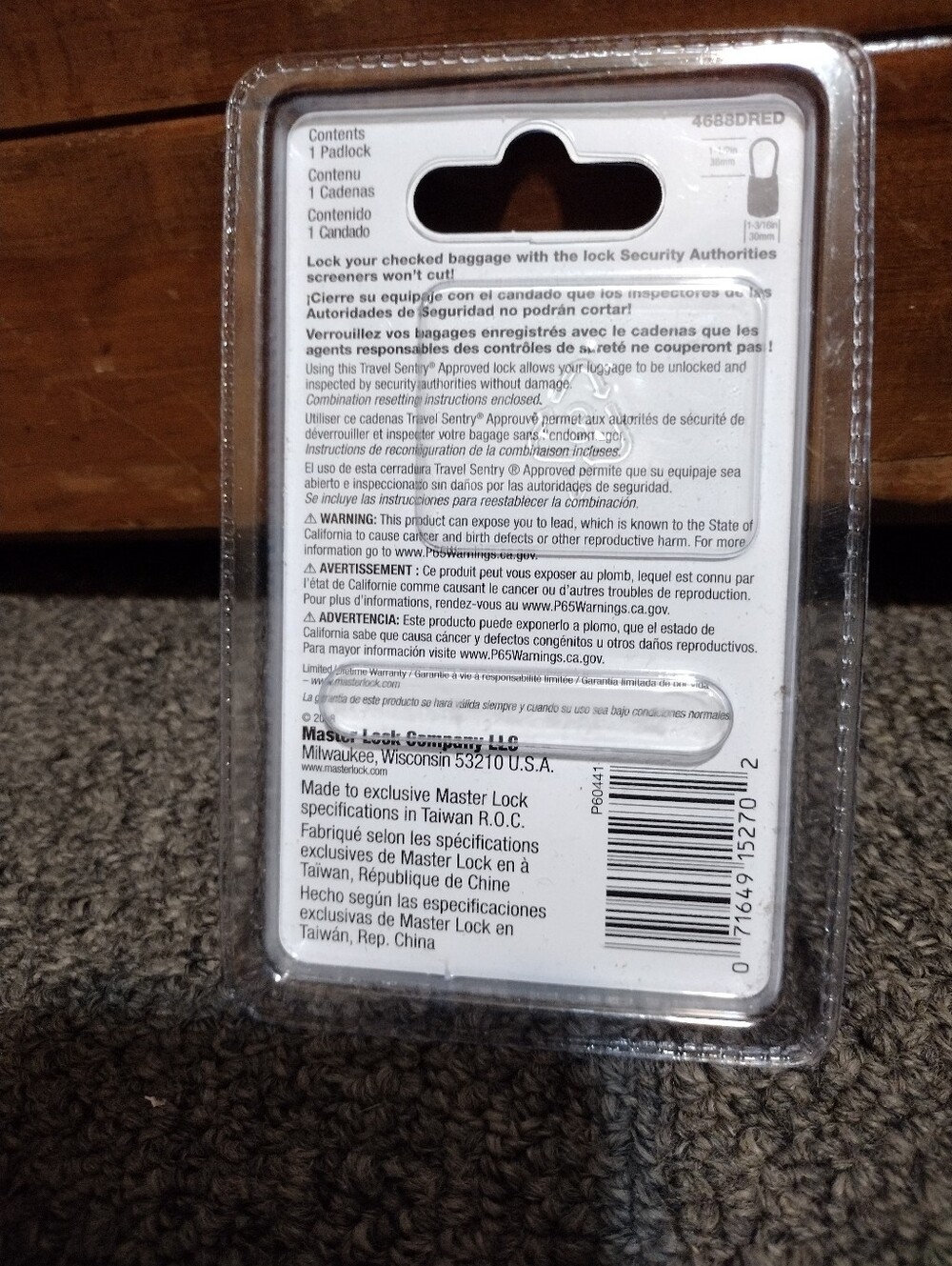 Master Lock Red TSA-Accepted Combination Cable Lock - Picture 3 of 3